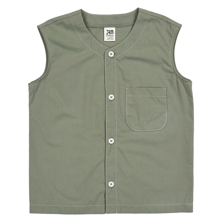 POPLIN button vest