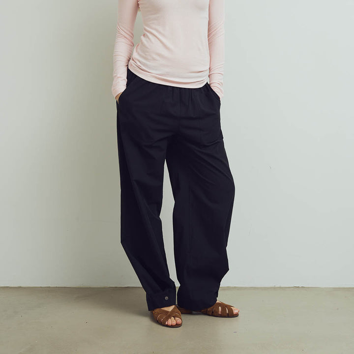 POPLIN strap pants