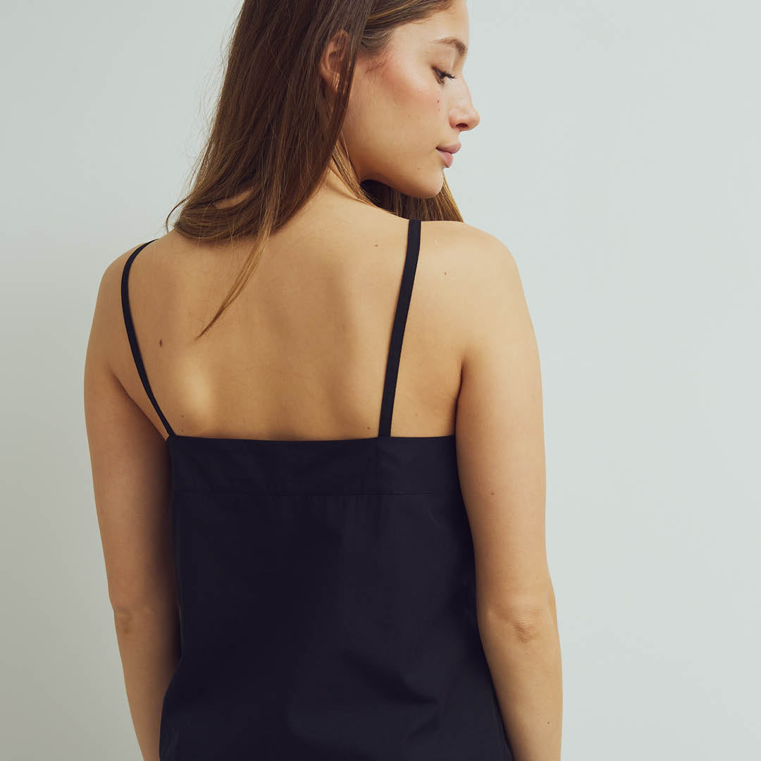 POPLIN strap top