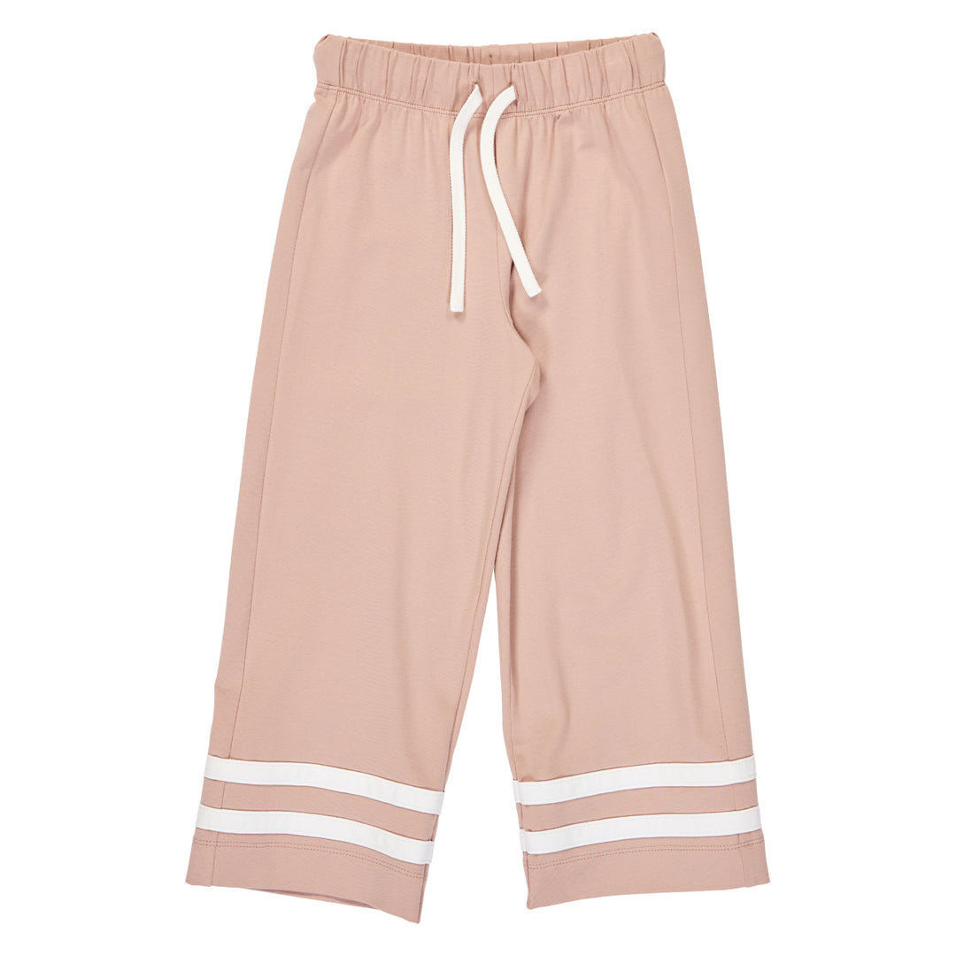 STRIPE single jersey wide leg pants