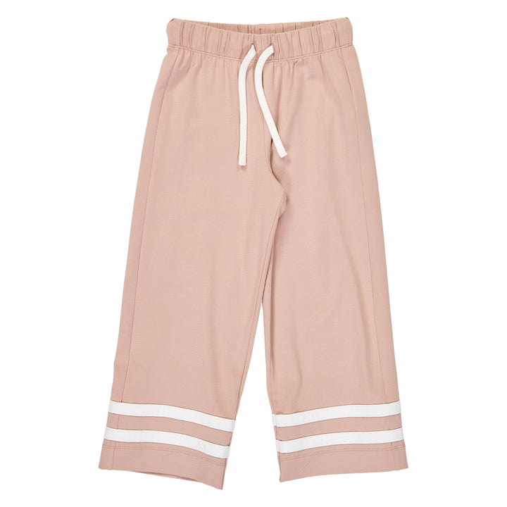 STRIPE single jersey wide leg pants