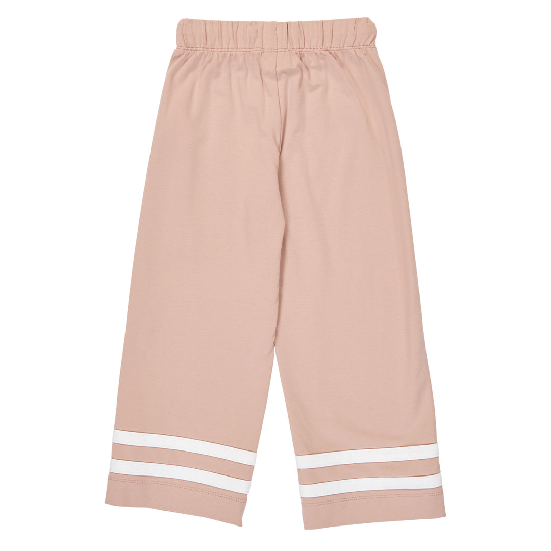 STRIPE single jersey wide leg pants