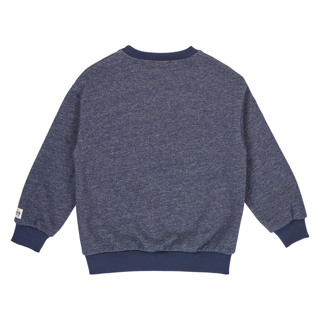 SNACK TIME denim sweatshirt
