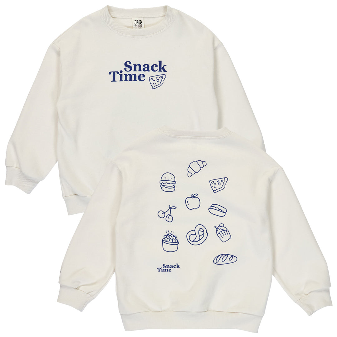 SNACK TIME printed sweattrøje