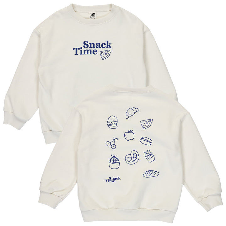 SNACK TIME printed sweattrøje