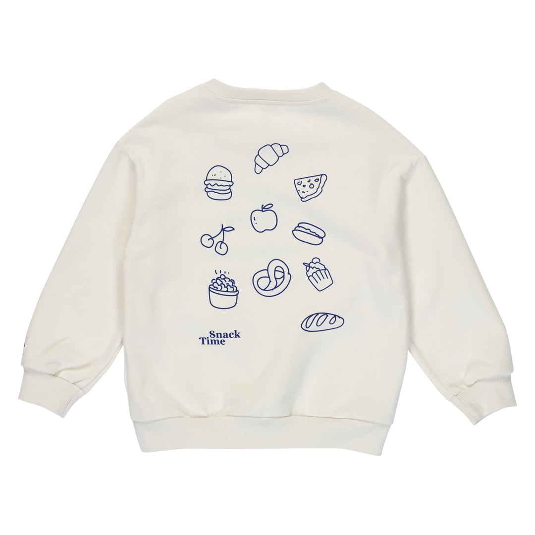 SNACK TIME printed sweattrøje