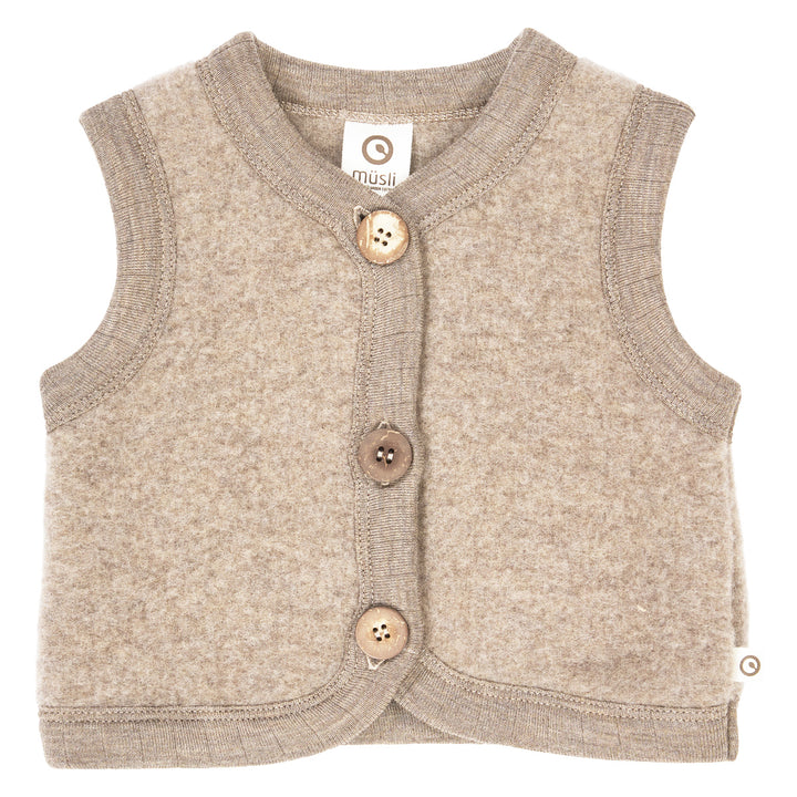WOOLLY vest in merino wool fleece