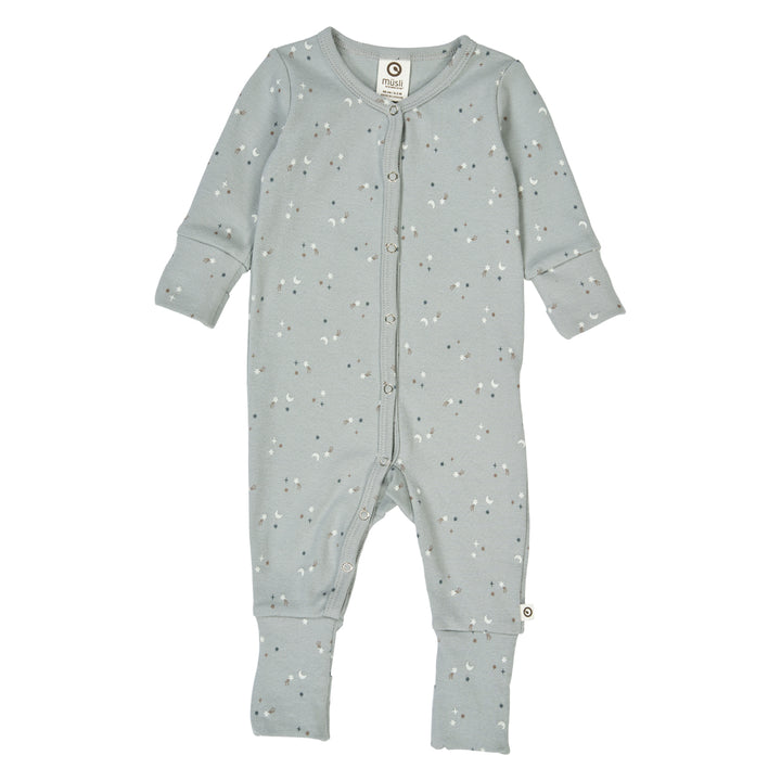 STARS rib bodysuit with feet