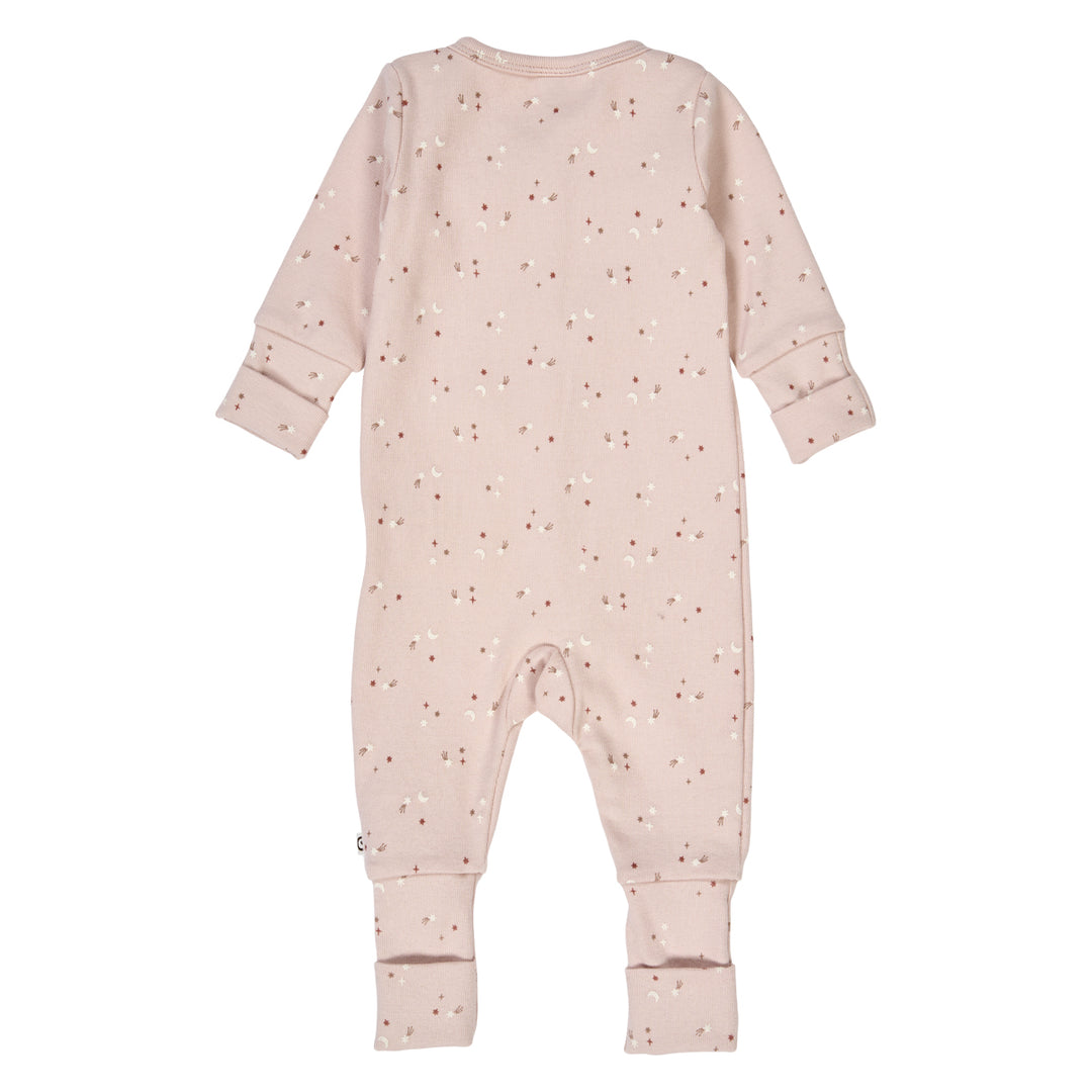 STARS rib bodysuit with feet