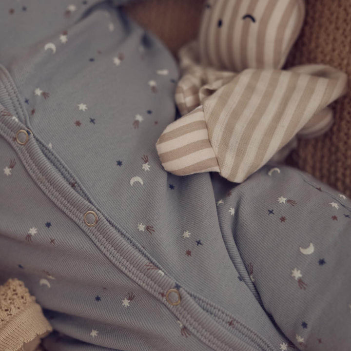 STARS rib bodysuit with feet