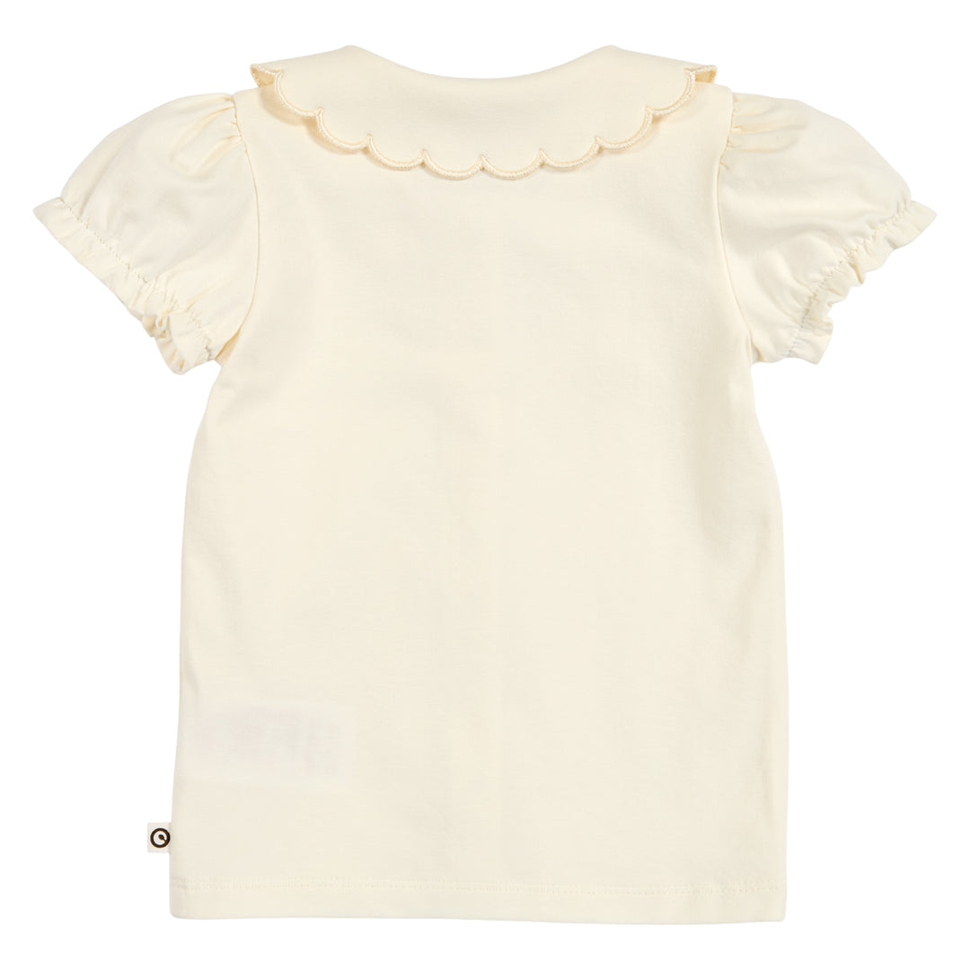 COZY ME collar puff sleeve shirt