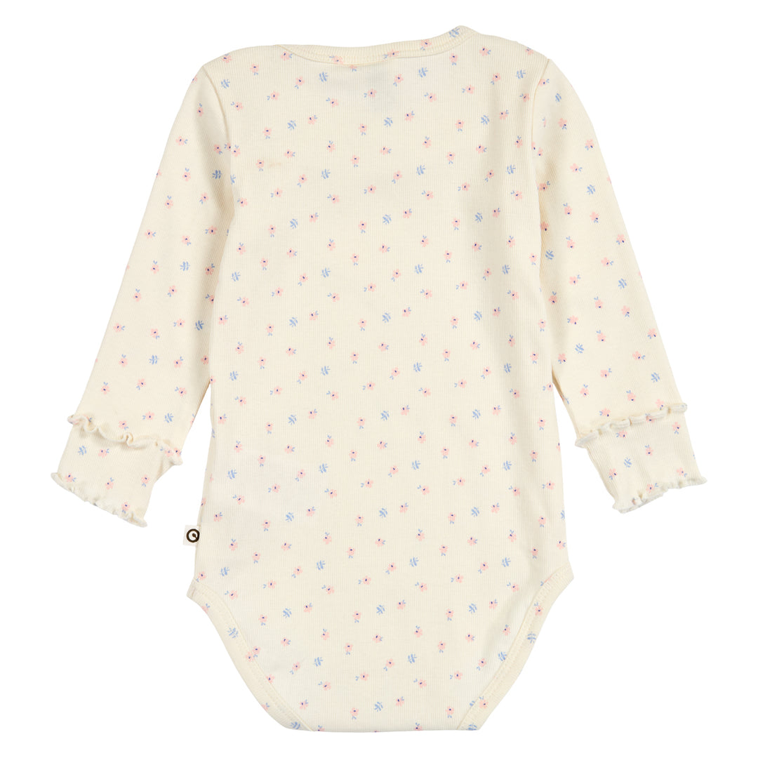 SPRING rib floral frill collar body