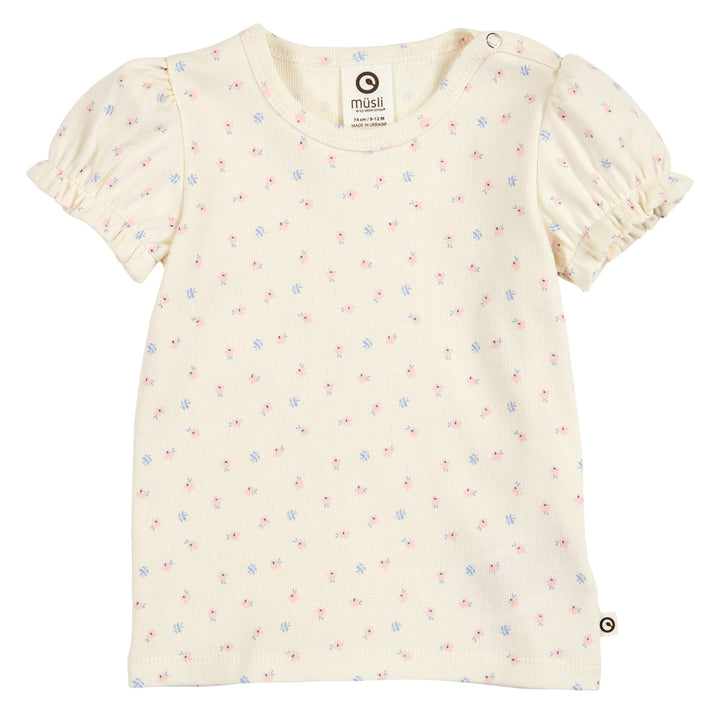 SPRING rib floral T-shirt