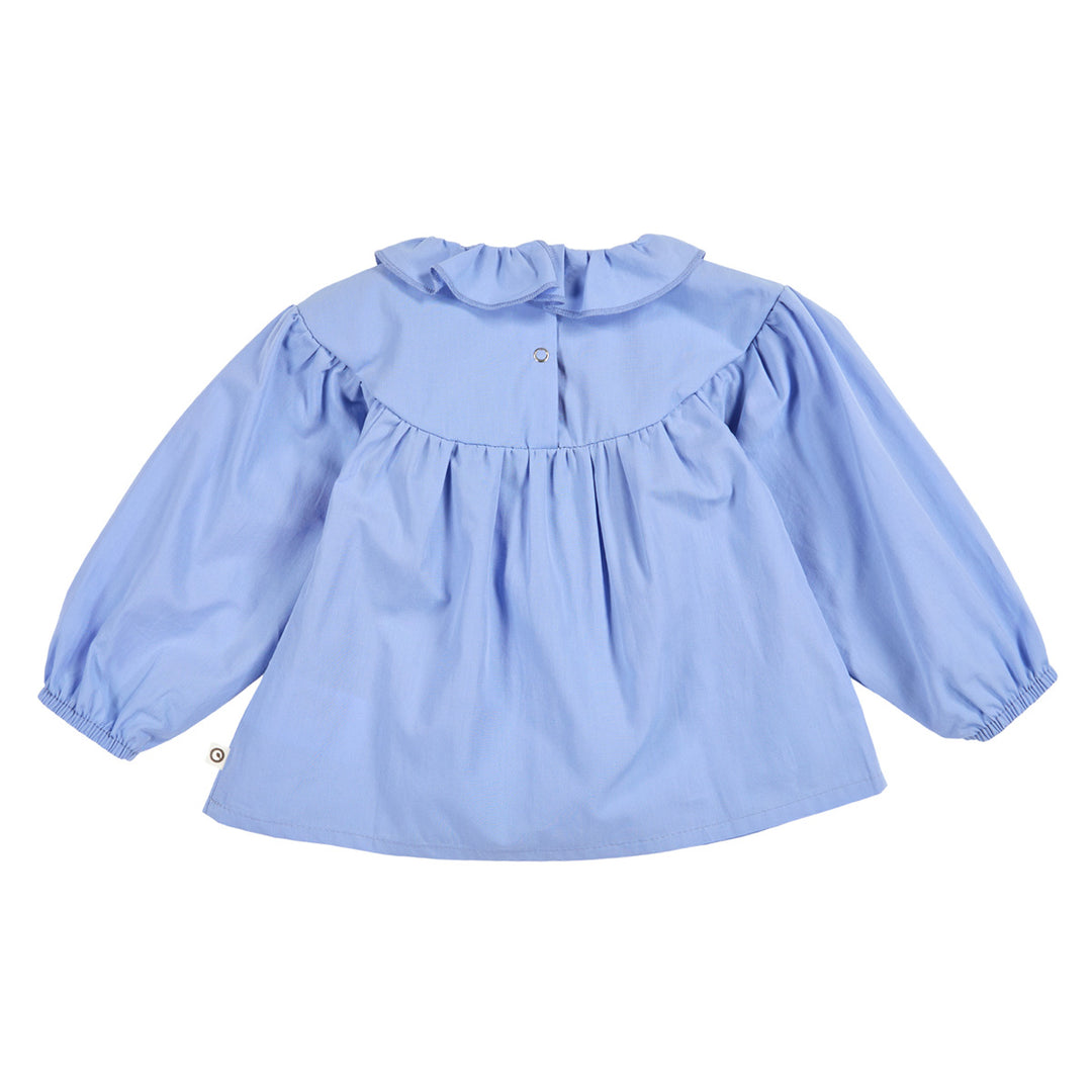 POPLIN frill collar top