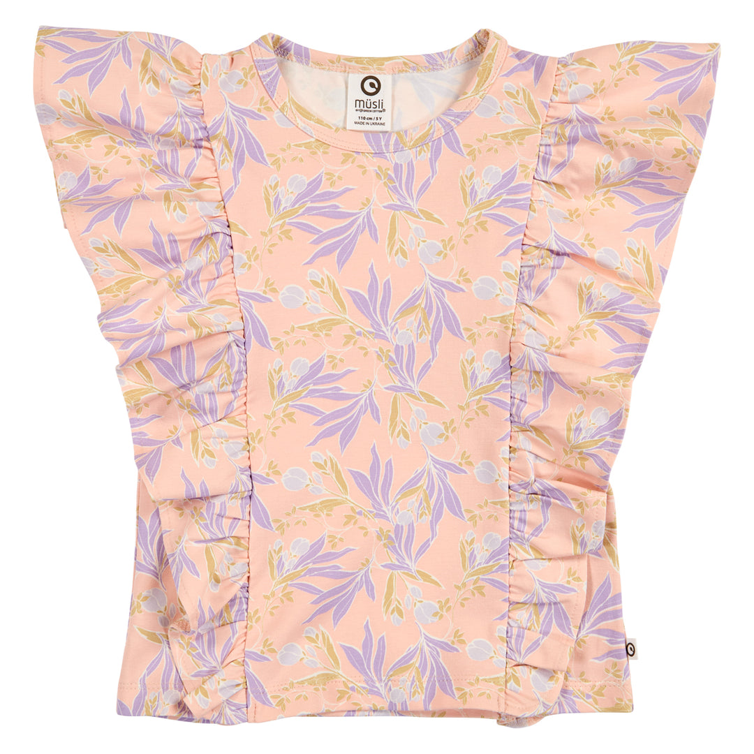 PEONY floral printed frill top