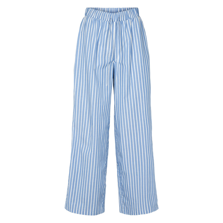 POPLIN STRIPE wide leg pants