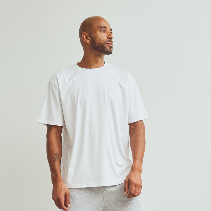 Box fit T-shirt with crew neck