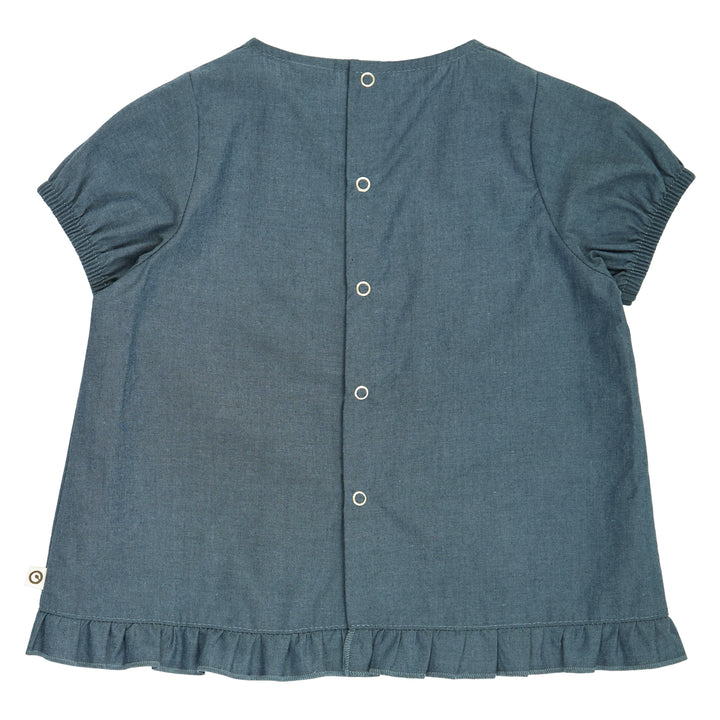 CHAMBRAY puffsleeve top
