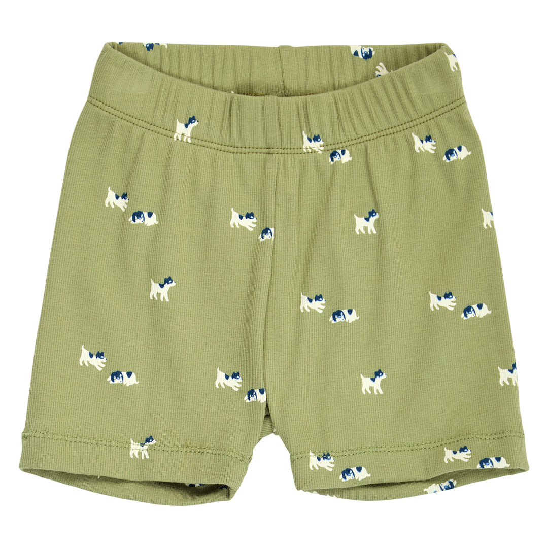 BFF rib shorts with puppies