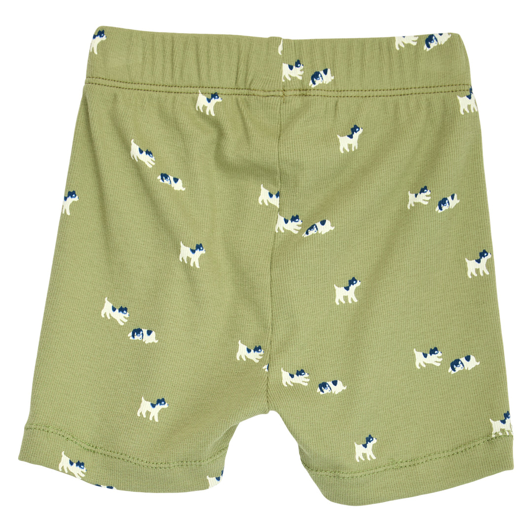BFF rib shorts with puppies