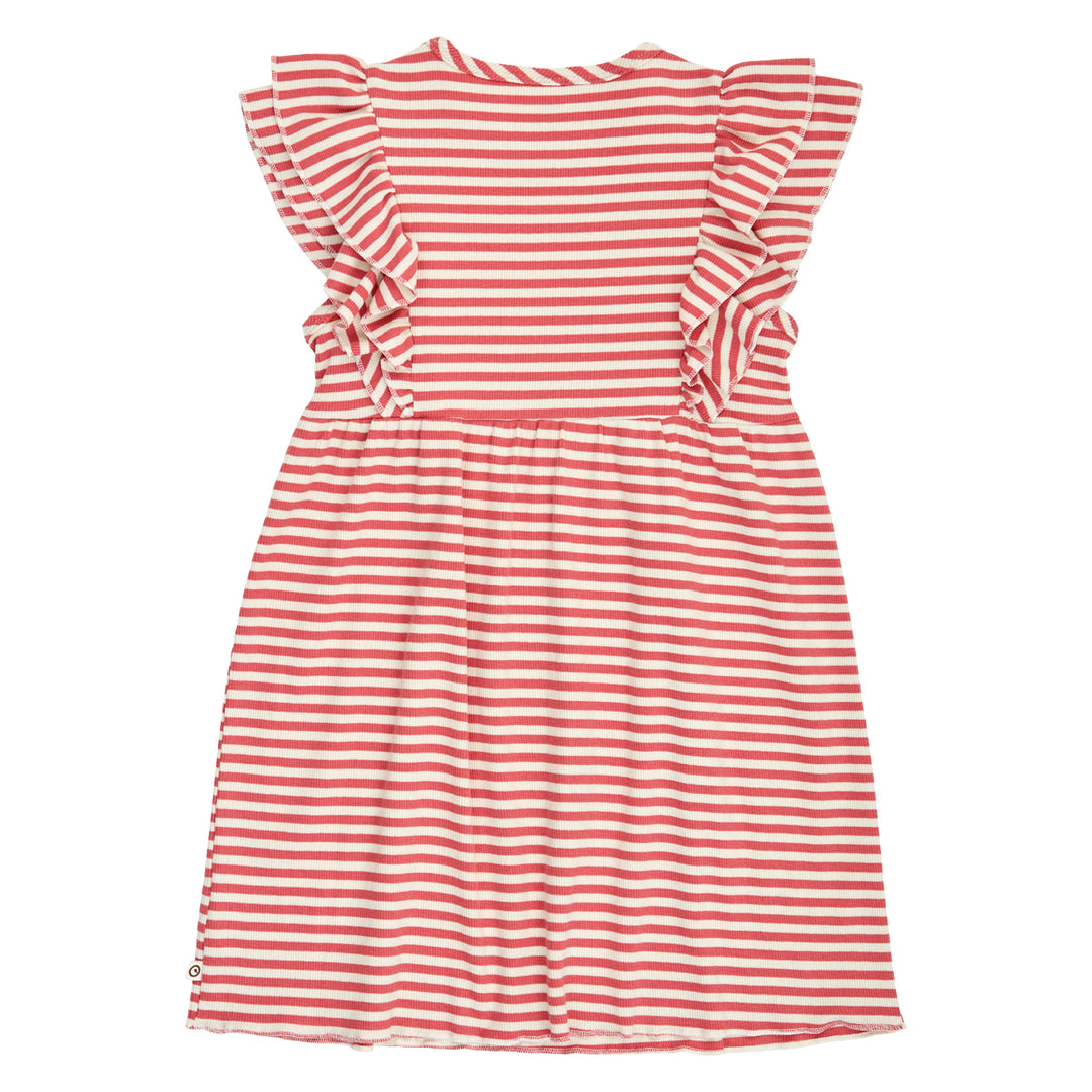 RIB STRIPE frill dress