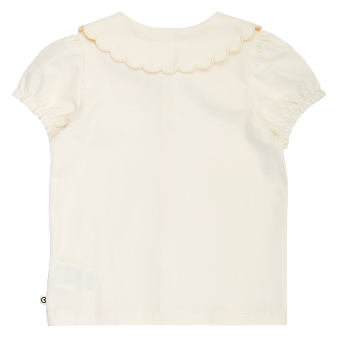 COZY ME collar puff sleeve shirt