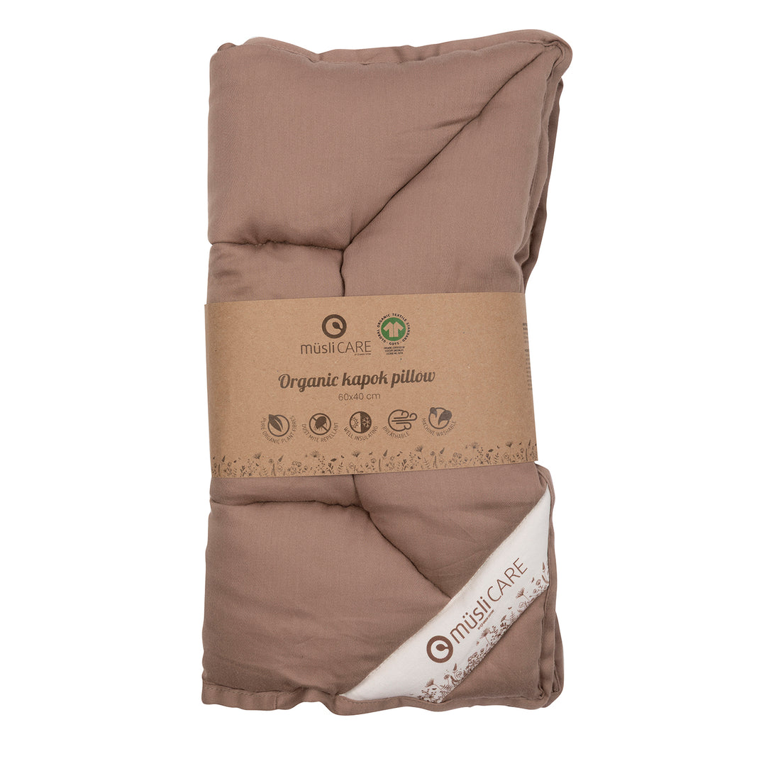 SATIN woven kapok pillow 45x40 cm