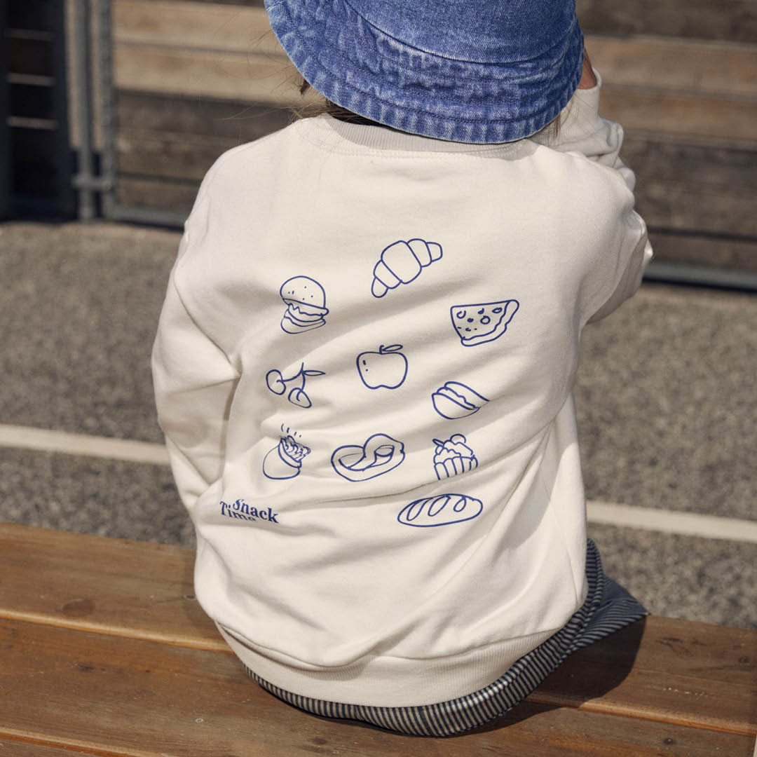 SNACK TIME printed sweattrøje