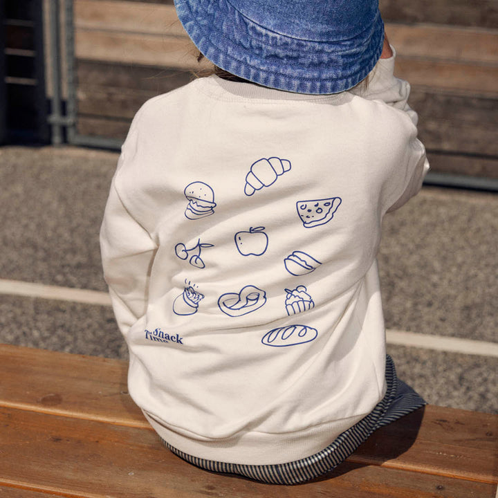 SNACK TIME printed sweattrøje