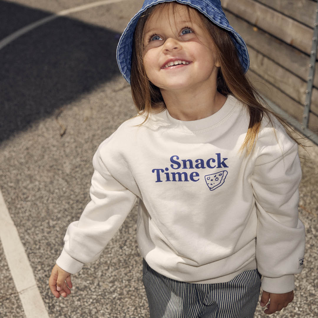 SNACK TIME printed sweattrøje