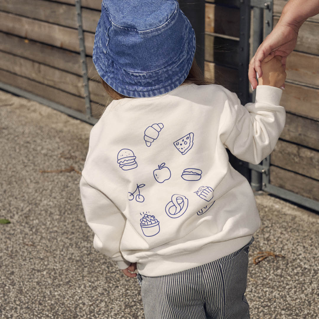 SNACK TIME printed sweattrøje