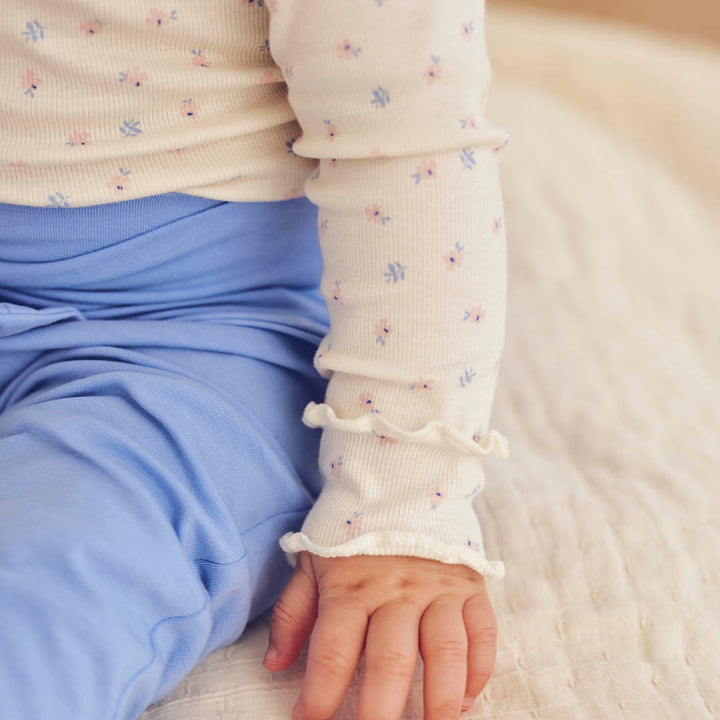 SPRING rib floral frill collar body