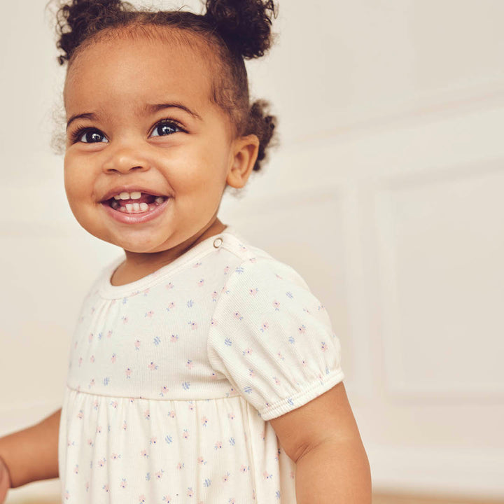 SPRING rib floral dress body