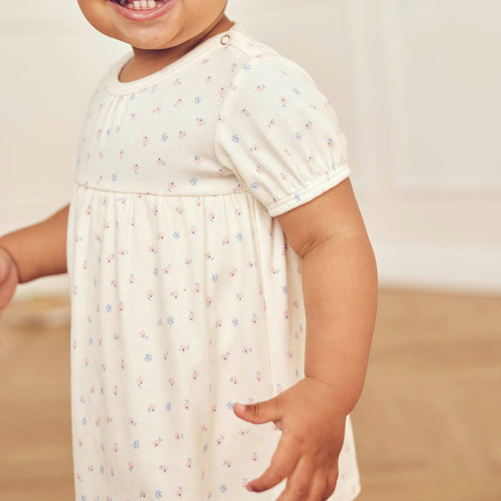 SPRING rib floral dress body