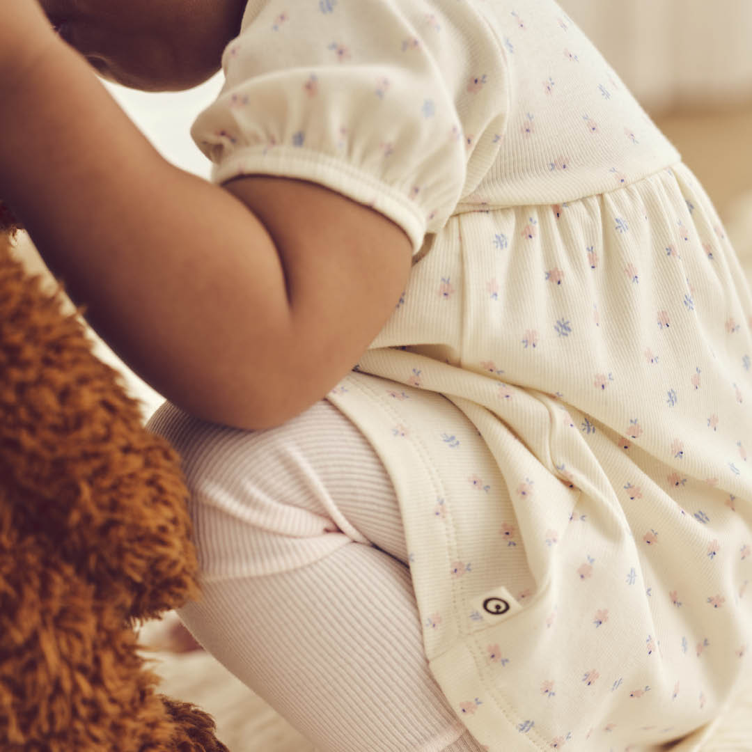 SPRING rib floral dress body