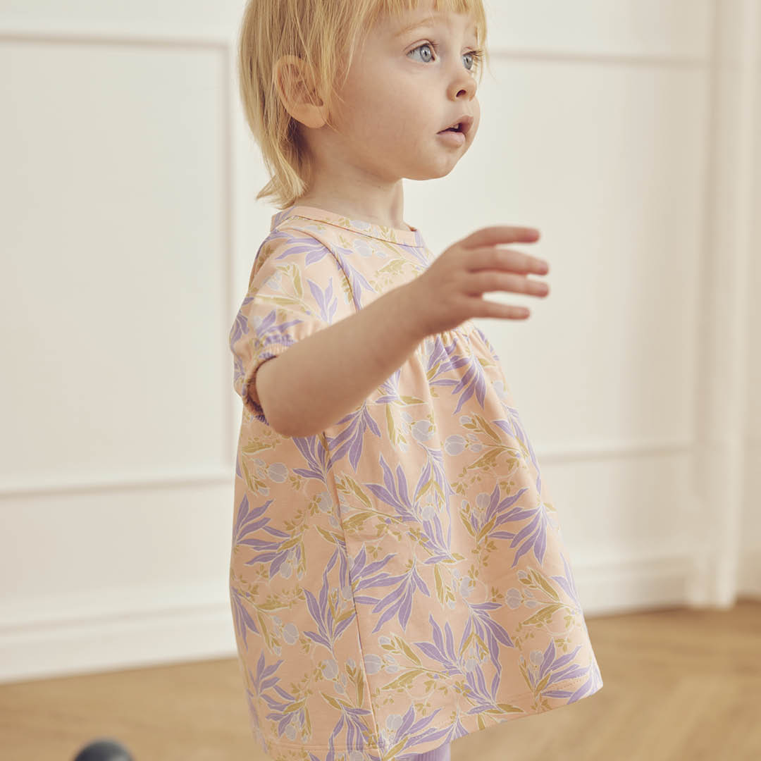 PEONY floral printed puff sleeve top