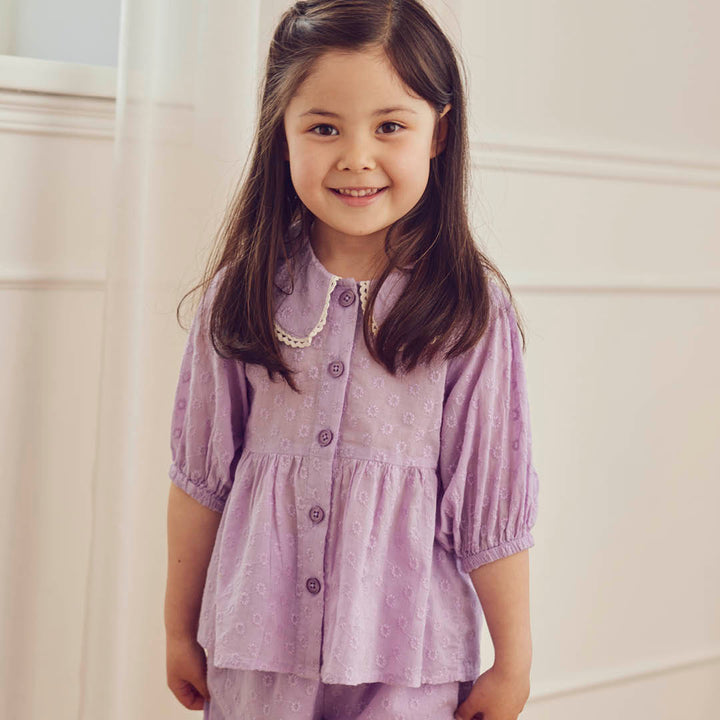 DAISY collar puff shirt