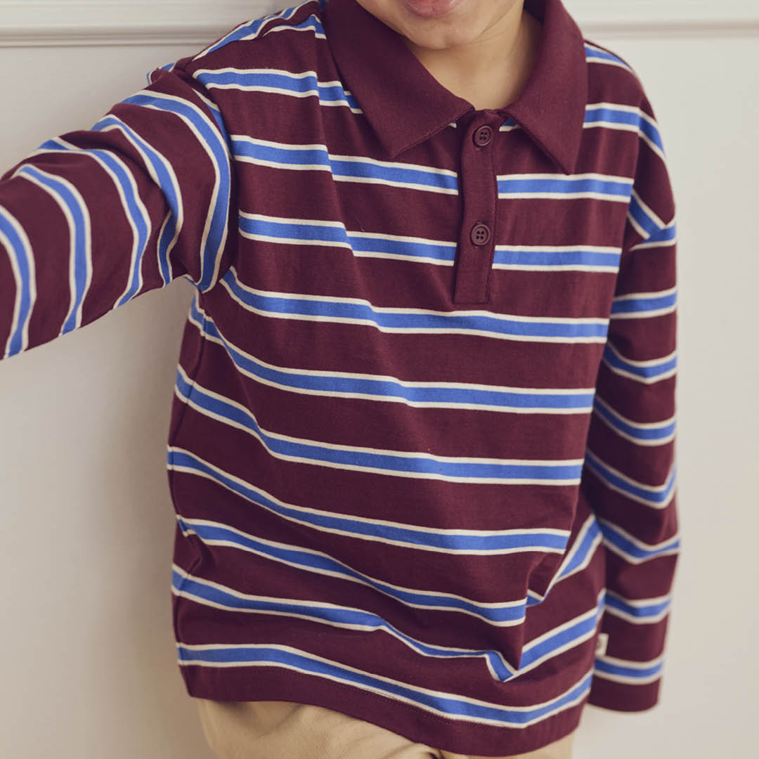 CLUBHOUSE stripe polo shirt