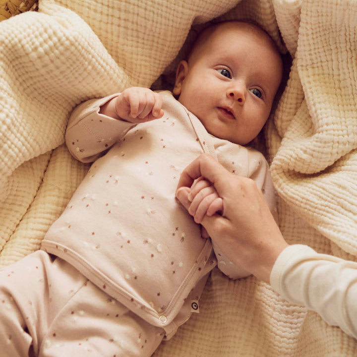 STARS rib cardigan with cross closure