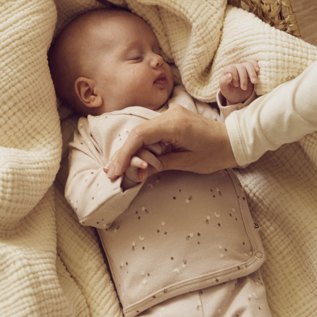 STARS rib cardigan with cross closure