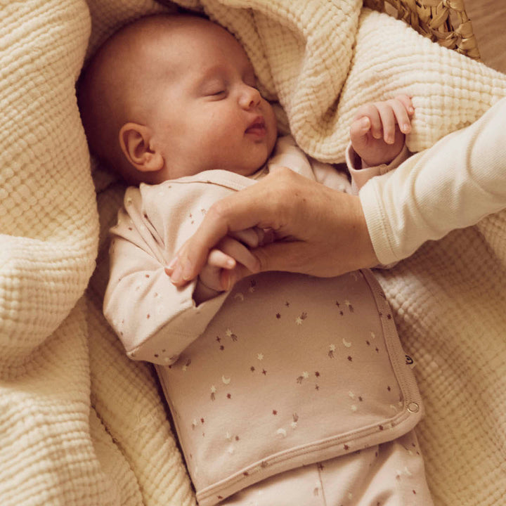 STARS rib cardigan with cross closure