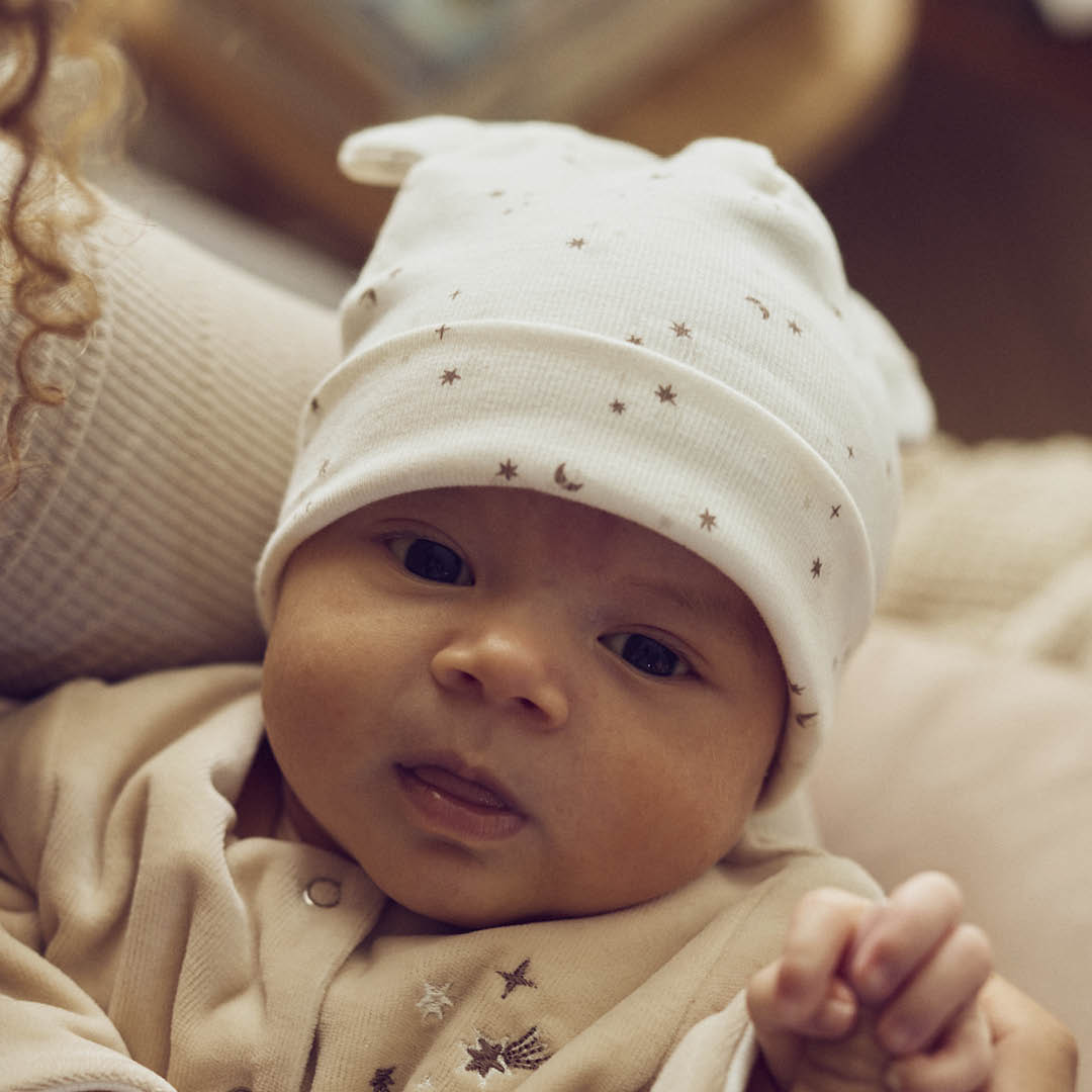 SPARKLE rib bear hat with ears