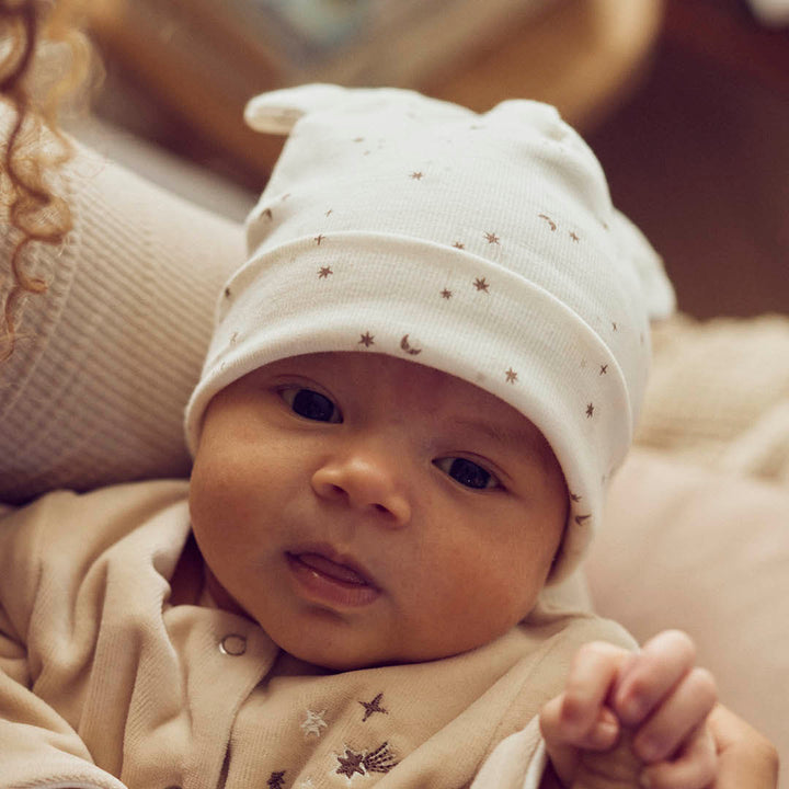 SPARKLE rib bear hat with ears