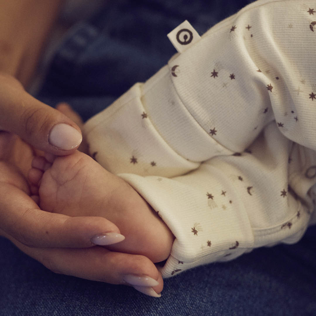 SPARKLE rib bodysuit with feet