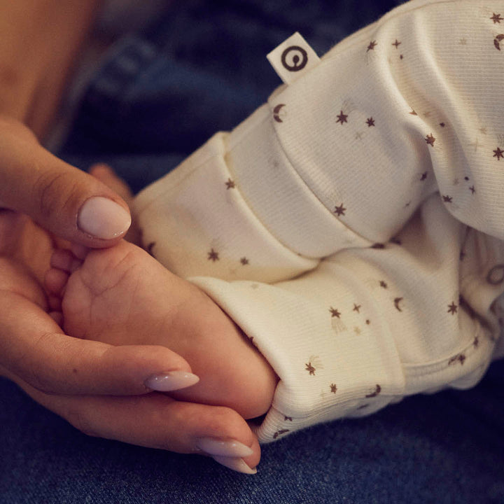 SPARKLE rib bodysuit with feet