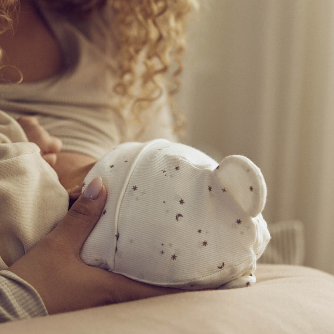 SPARKLE rib bear hat with ears