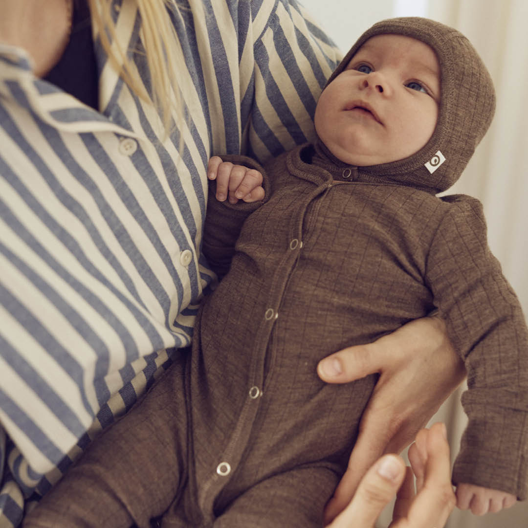 WOOLLY RIB bodysuit with feet