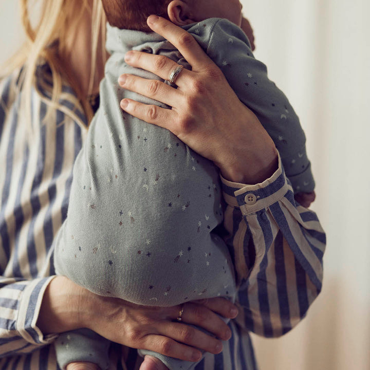 STARS rib bodysuit with feet
