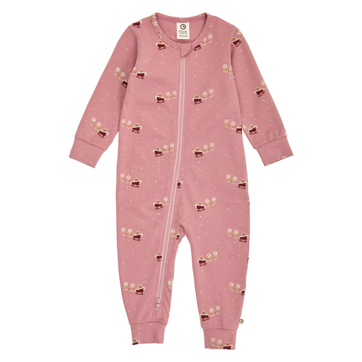 CHRISTMAS printed zip bodysuit