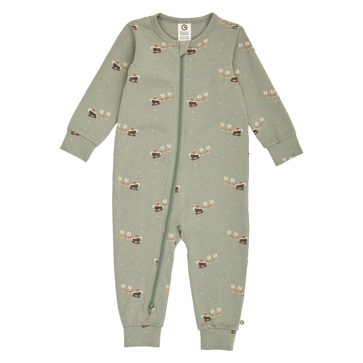 CHRISTMAS printed zip bodysuit